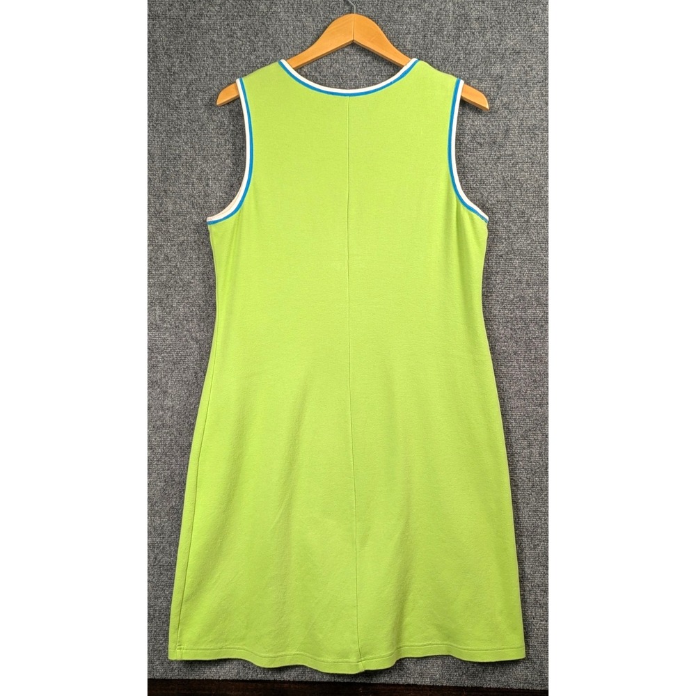 Ronni Nicole XL Lime Green Y2K Sleeveless Shift Dress Sequin Martini Glass Retro - Picture 3 of 8